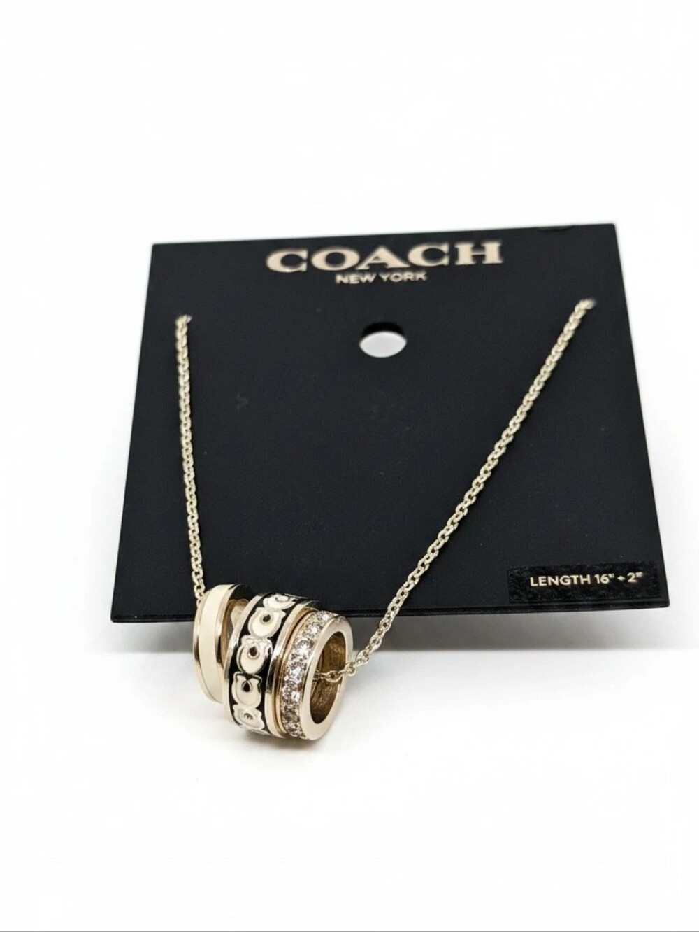 COACH Signature Enamel Rondell Necklace